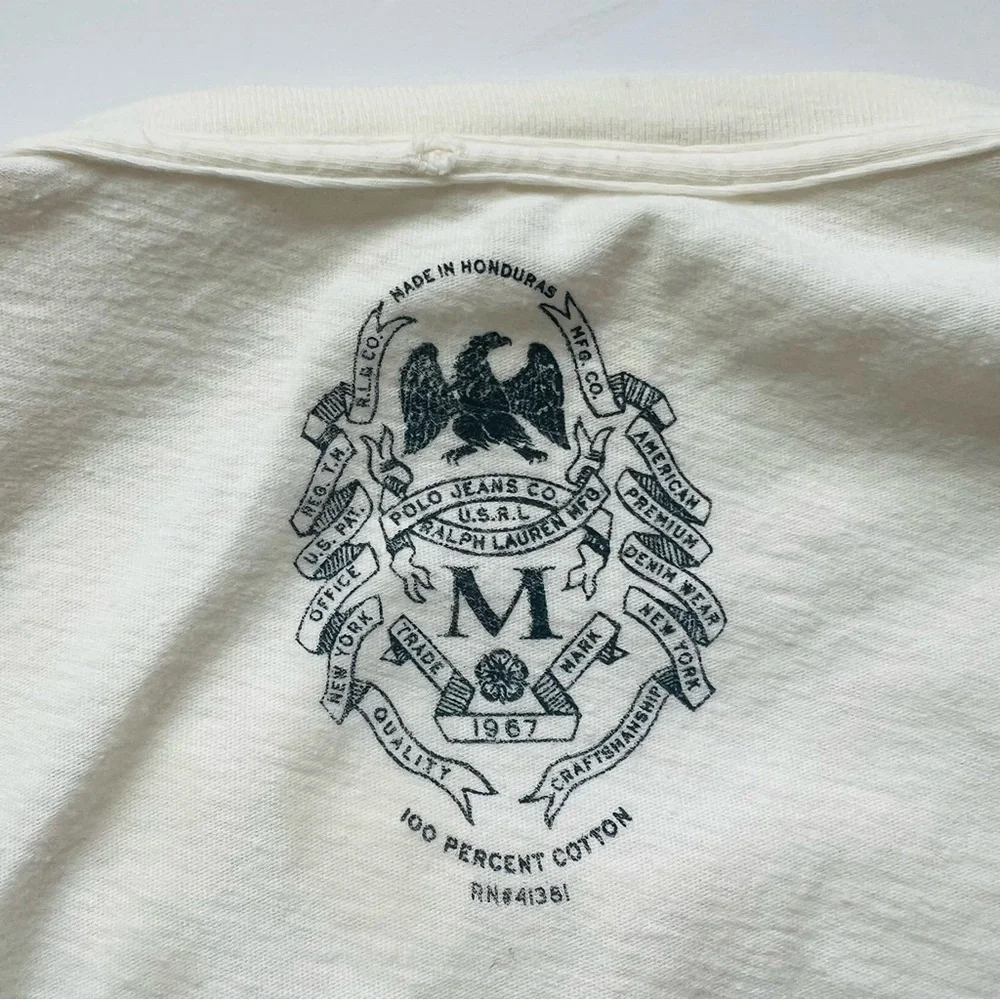 VTG Y2K 90s Ralph Lauren Polo Jeans Phys Ed ‘067’ Shirt SZ M Preppy Streetwear